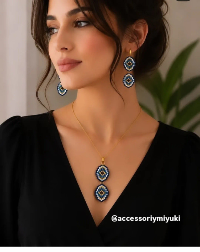 ست گردنبند و گوشواره میوکی